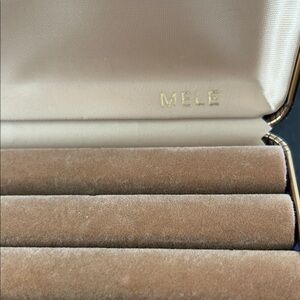 Vtg MELE Jewelry Roll Case in Blue Velvet